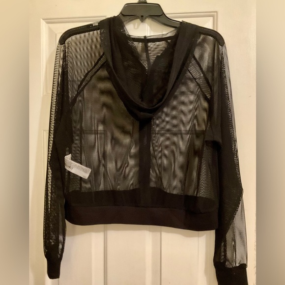 Plus Size Active Sheer Mesh Hoodie (Forever 21) - Picture 5 of 7